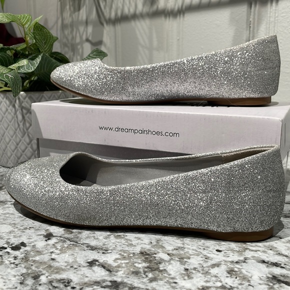Dream Pairs Shoes Dream Pairs Silver Glitter Flats Poshmark